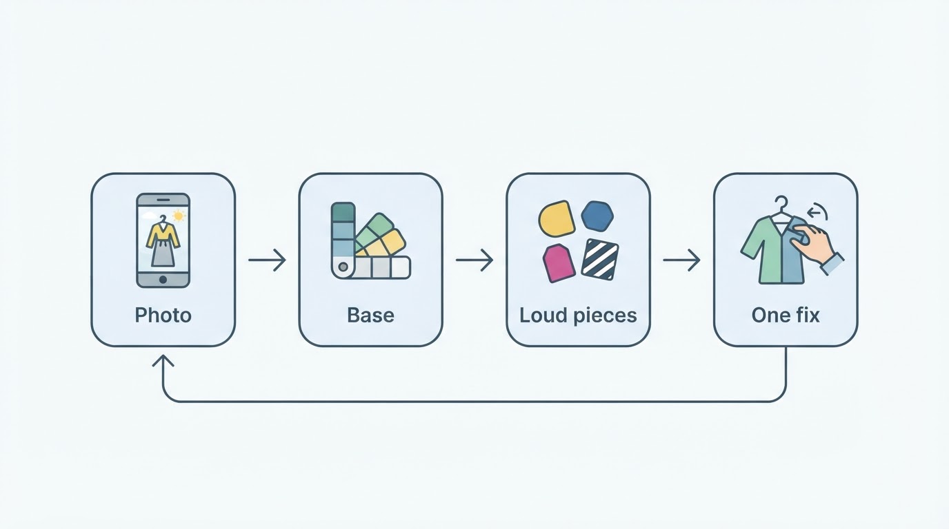 Workflow diagram for outfit color match.