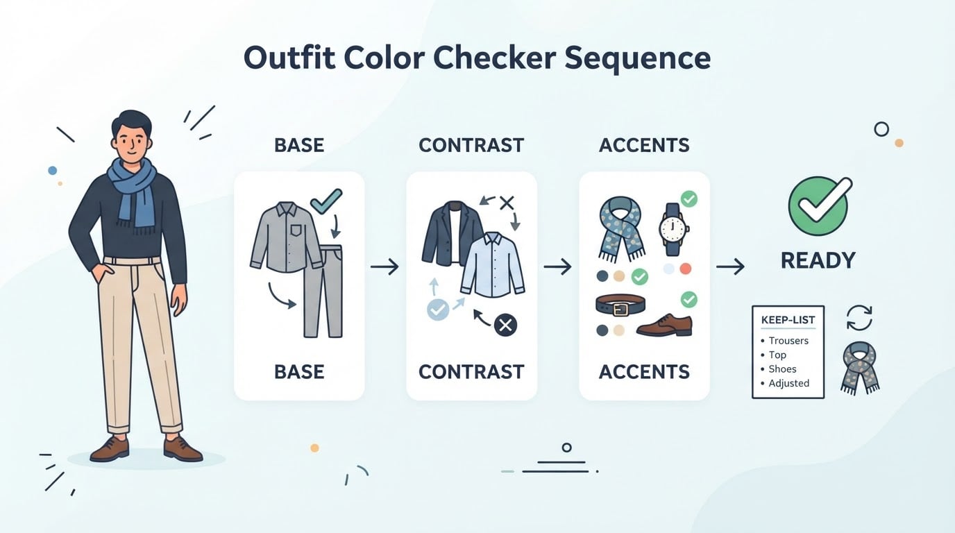 Workflow diagram for outfit color checker.